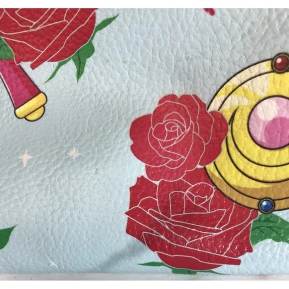 RARE! Loungefly Sailor Moon Purse Crossbody & Satchel Gadgets & Roses Print READ - Picture 7 of 16
